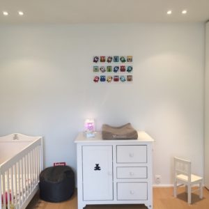 cadre decoratif chambre bebe oiseaux muticolores