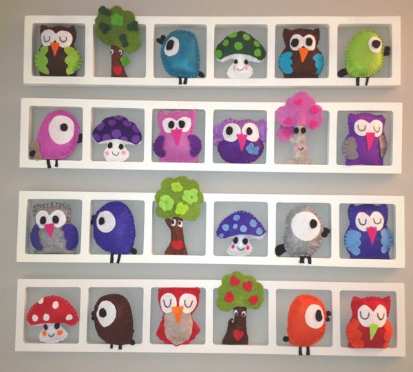 Decoration chambre enfant personnalisée hiboux oiseaux