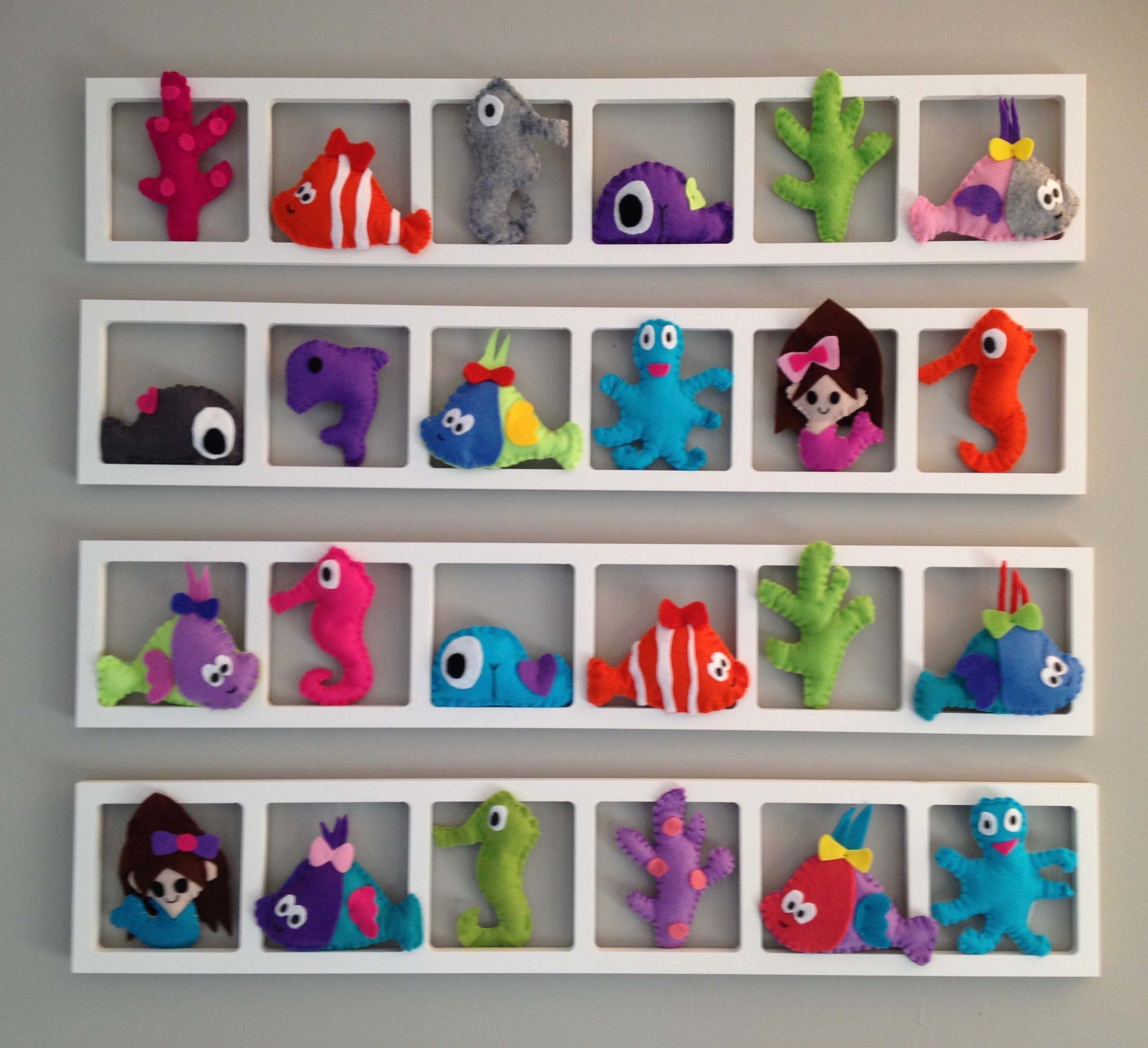 Decoration Mur Chambre Bebe Fille Sirene Poisson Algue Dauphin