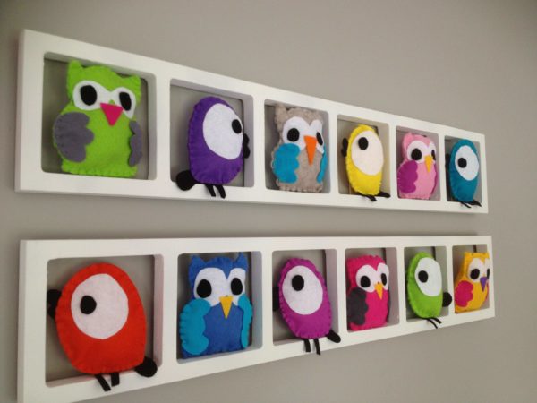 DECO MURALE «CHOUETTES HIBOUX CUICUI », multicolore, BICHAT 171