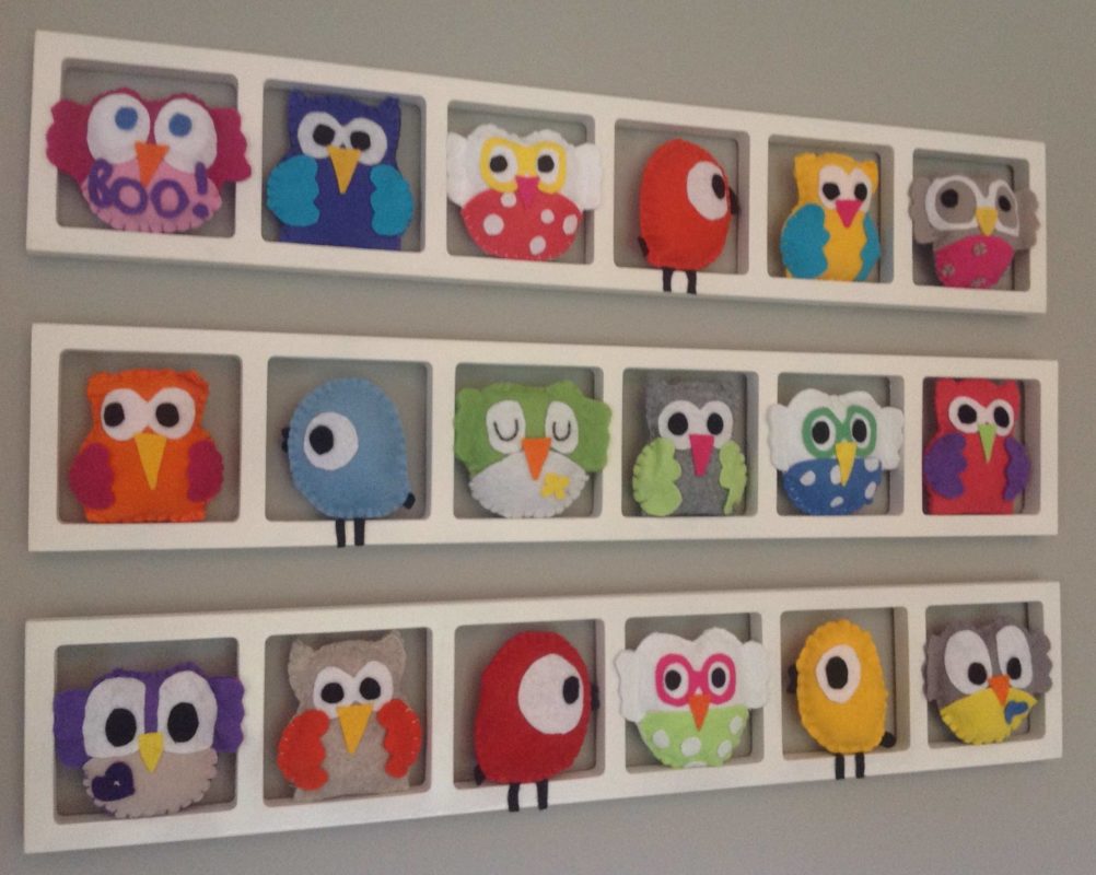 Deco Chambre bebe, decoration murale, hiboux oiseaux ...