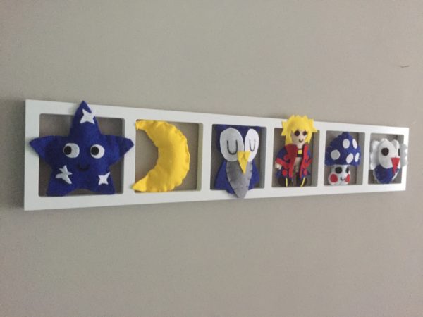 DECO MURALE «PETIT PRINCE», tons bleu, jaune, gris BICHAT 091 – Image 6