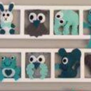 decoration mur chambre enfant cadre animaux multicolores personnalise