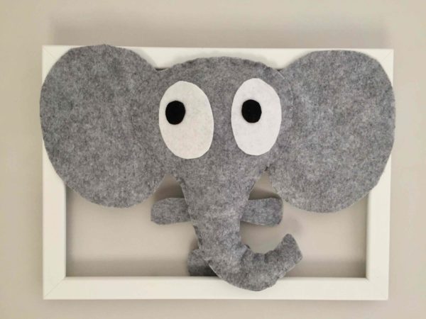 GRAND CADRE TETE ELEPHANT, gris, GDBICHAT-002 – Image 5