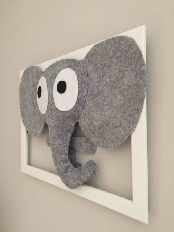 GRAND CADRE TETE ELEPHANT, gris, GDBICHAT-002 – Image 4