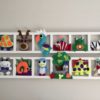 cadre mural deco chambre enfant avec animaux multicolores en feutrine
