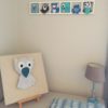 decoration mural chambre enfant bleu turquoise gris