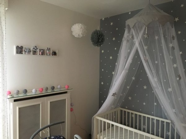 deco chambre enfant gris et rose